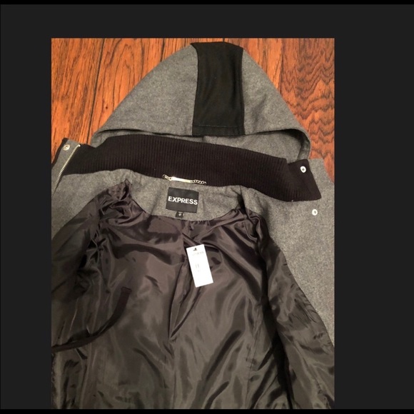 Express Wool Blend Stadium a Pat - Grey and Black - Picture 3 of 4